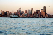 Seattle waterfront view from Alki Beach